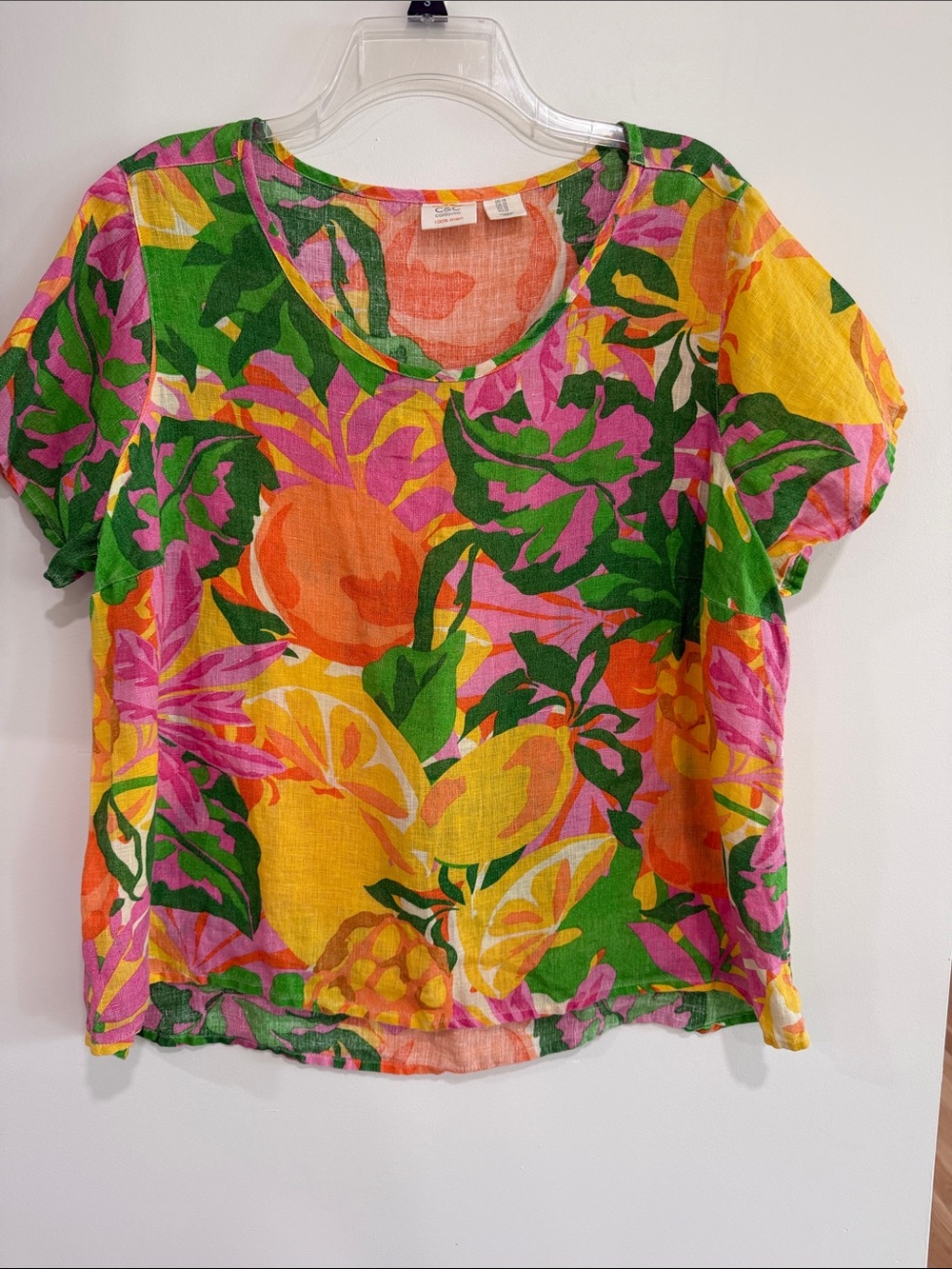 C&C California Multicolor Tropical Floral Short Sleeve Tee